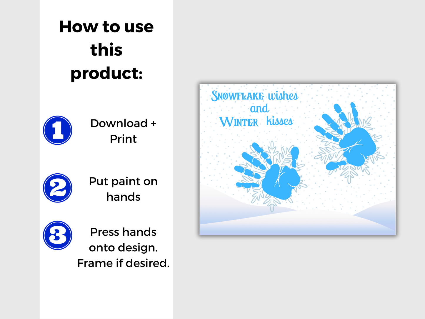 Snowflake Handprint Art