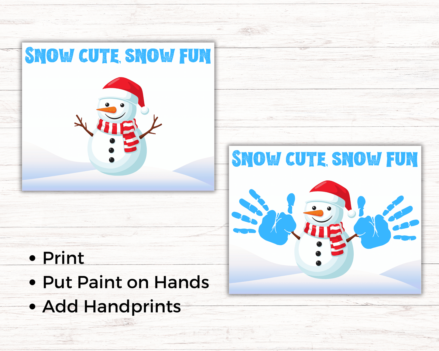 Snowman Handprint Art