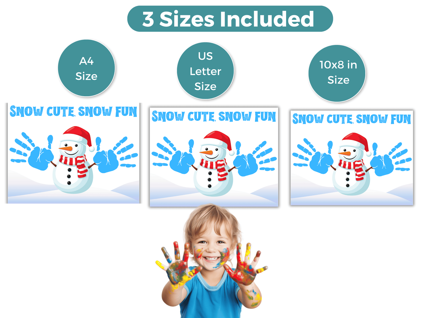 Snowman Handprint Art