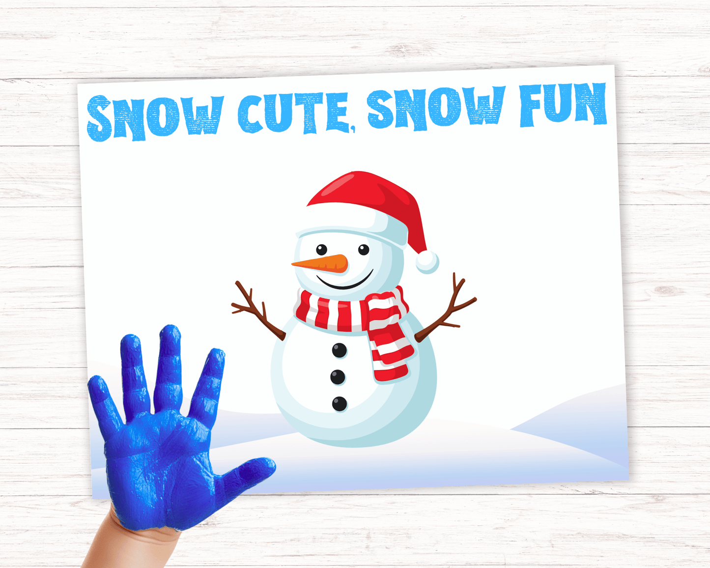 Snowman Handprint Art