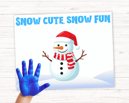 Snowman Handprint Art