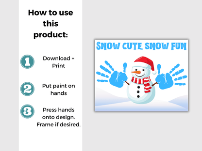 Snowman Handprint Art