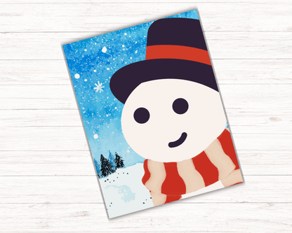 Snowman Nose Footprint Art