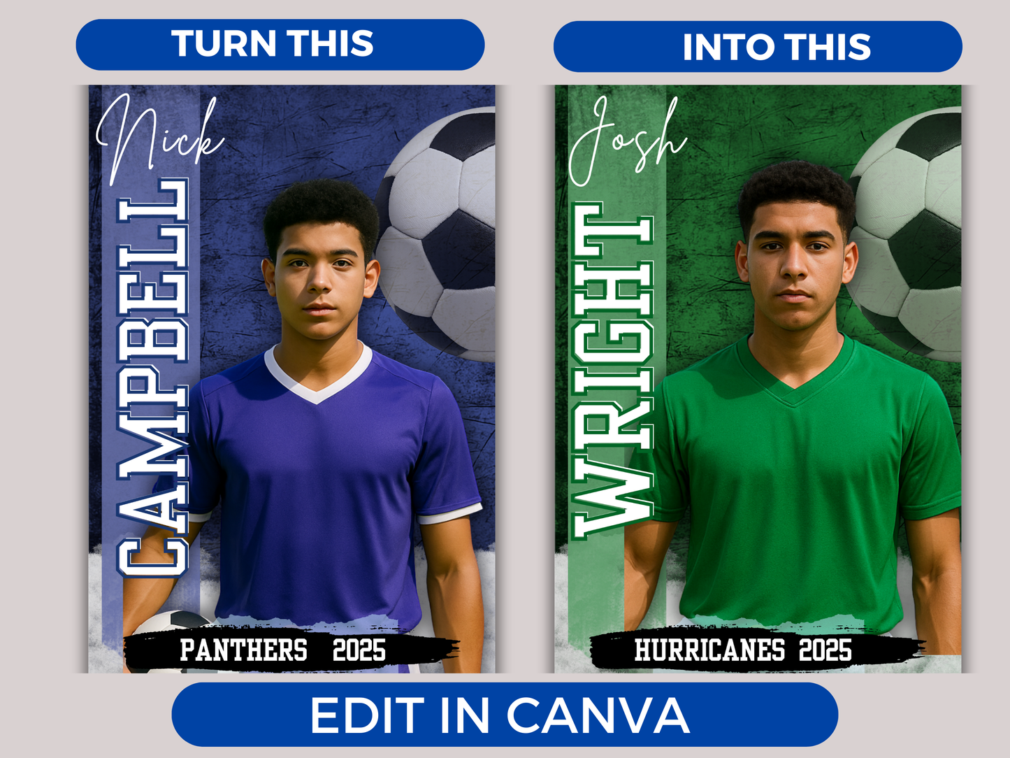 Editable Senior Soccer Banner Template