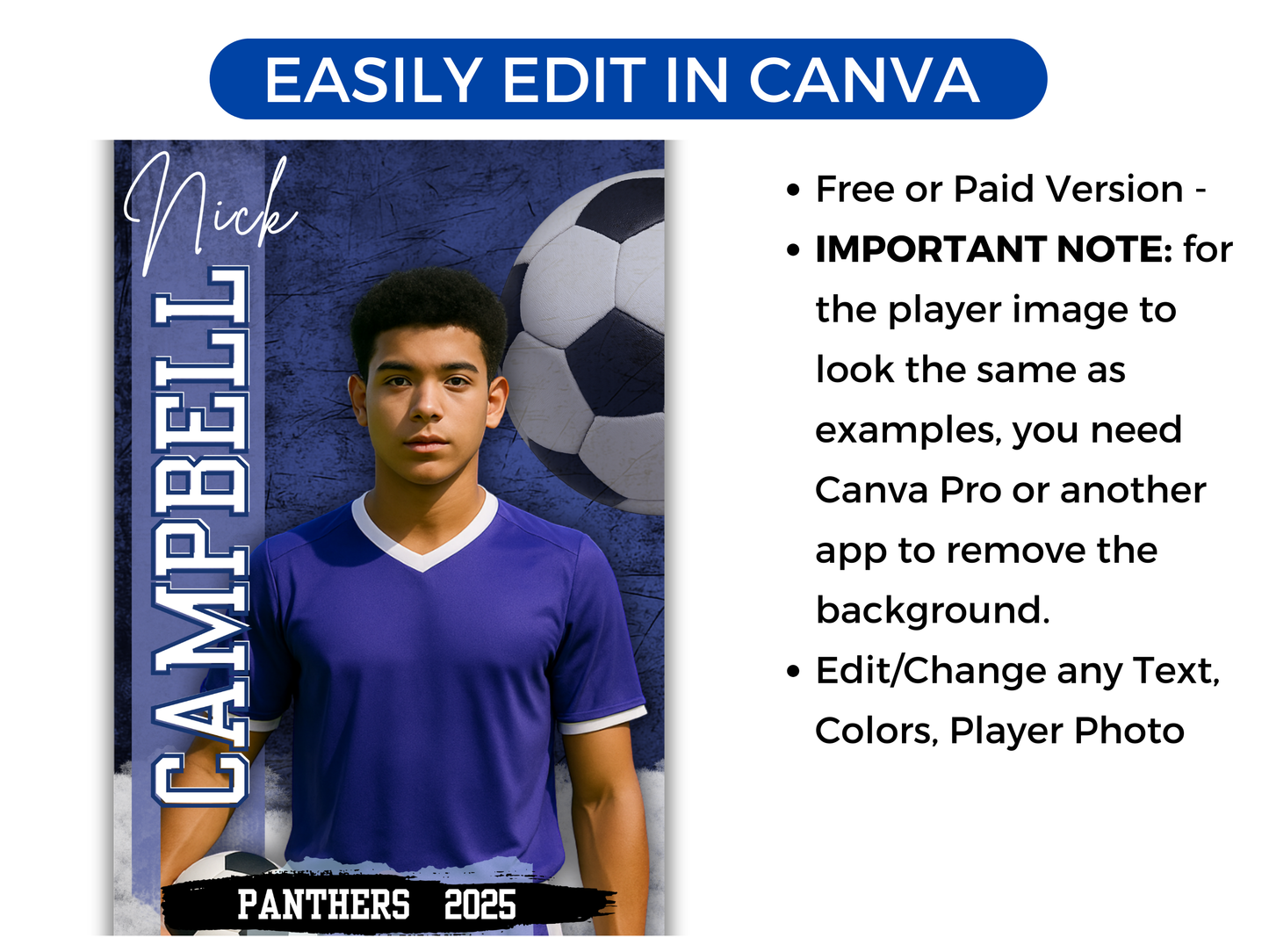 Editable Senior Soccer Banner Template