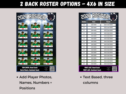 Soccer Team Roster Lanyard Template