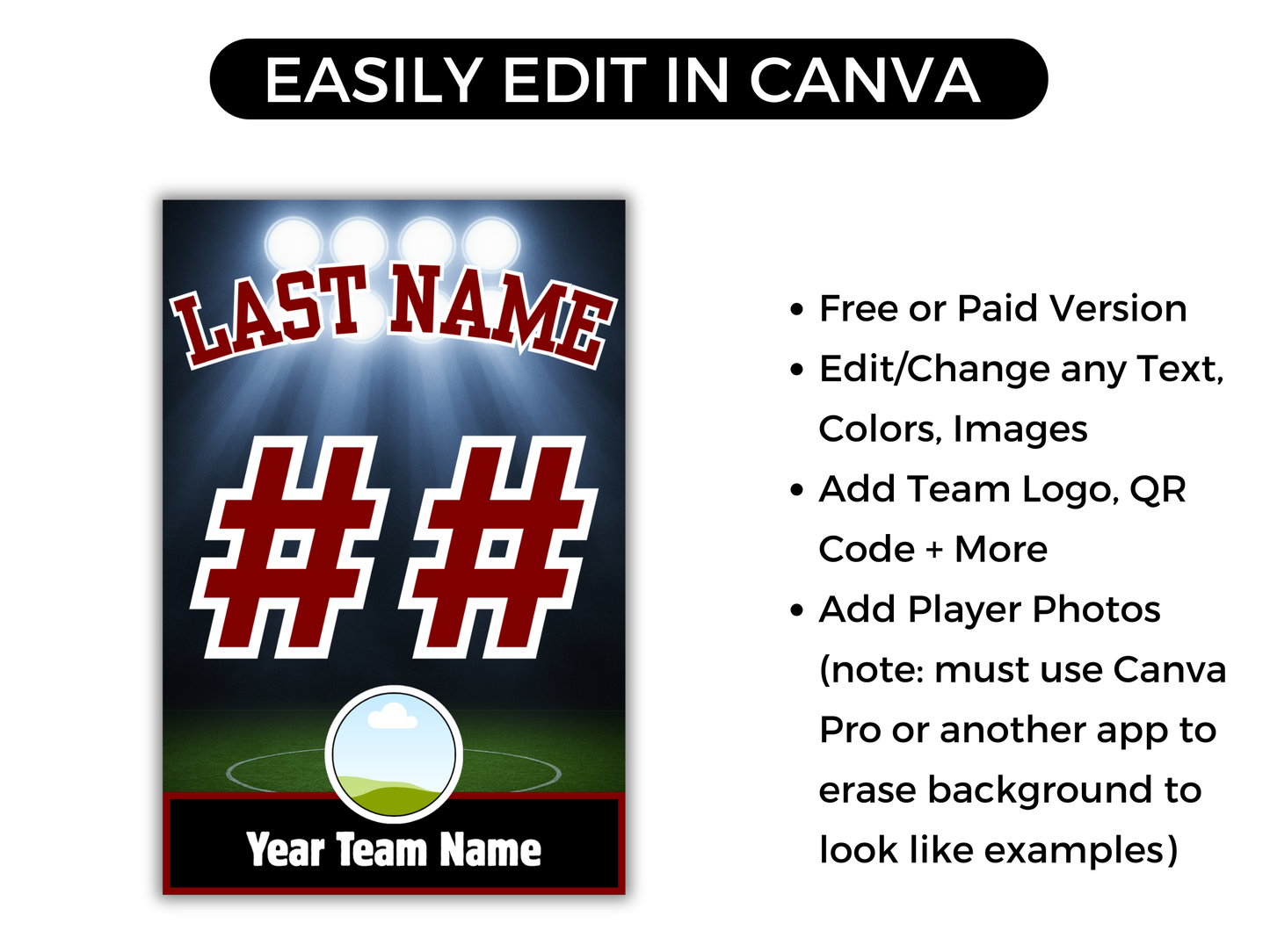 Soccer Team Roster Lanyard Template