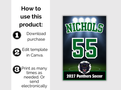 Soccer Team Roster Lanyard Template