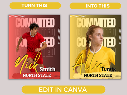 Soccer Committed Poster Template