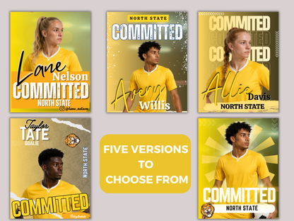 Soccer Committed Poster Template