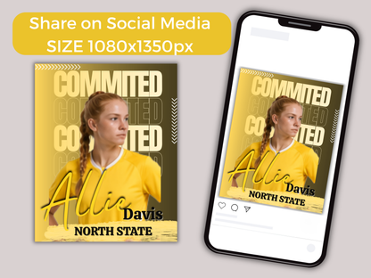 Soccer Committed Poster Template