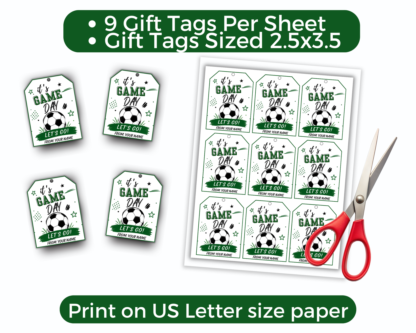 Editable Soccer Team Treat Tags