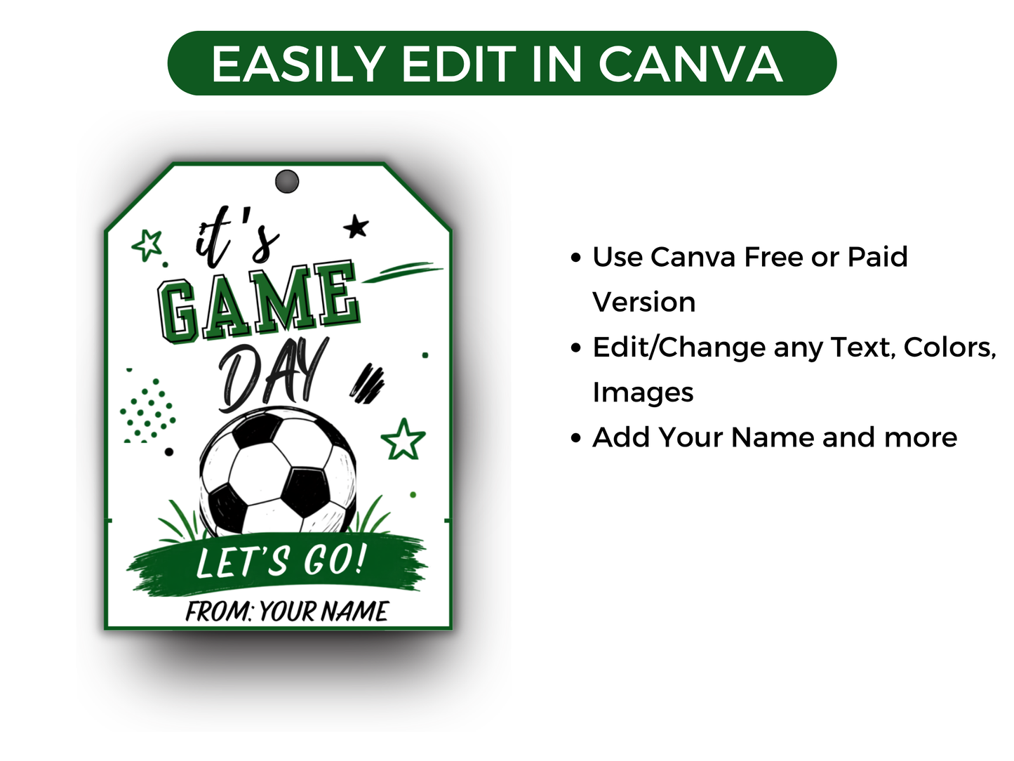 Editable Soccer Team Treat Tags