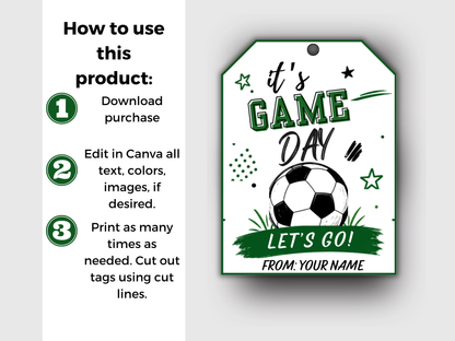 Editable Soccer Team Treat Tags