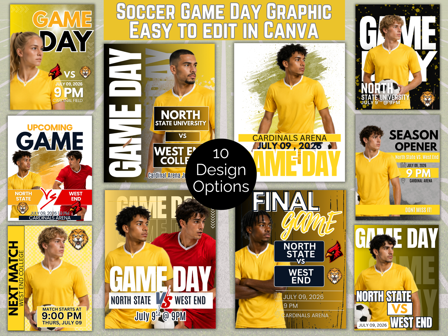 Soccer Game Day Social Media Template