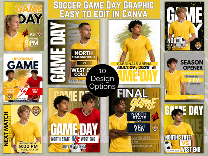 Soccer Game Day Social Media Template