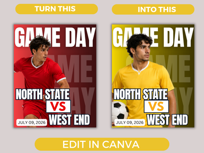 Soccer Game Day Social Media Template