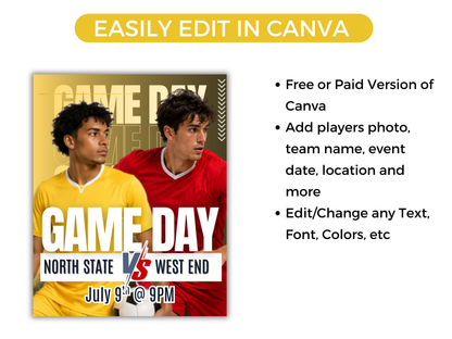 Soccer Game Day Social Media Template