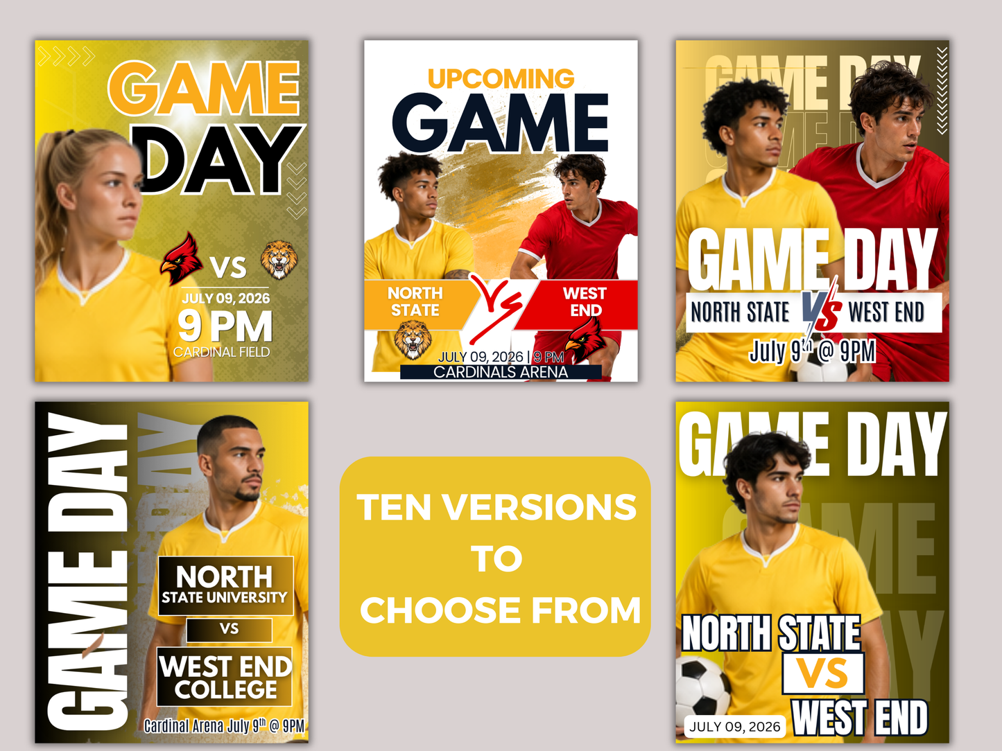 Soccer Game Day Social Media Template