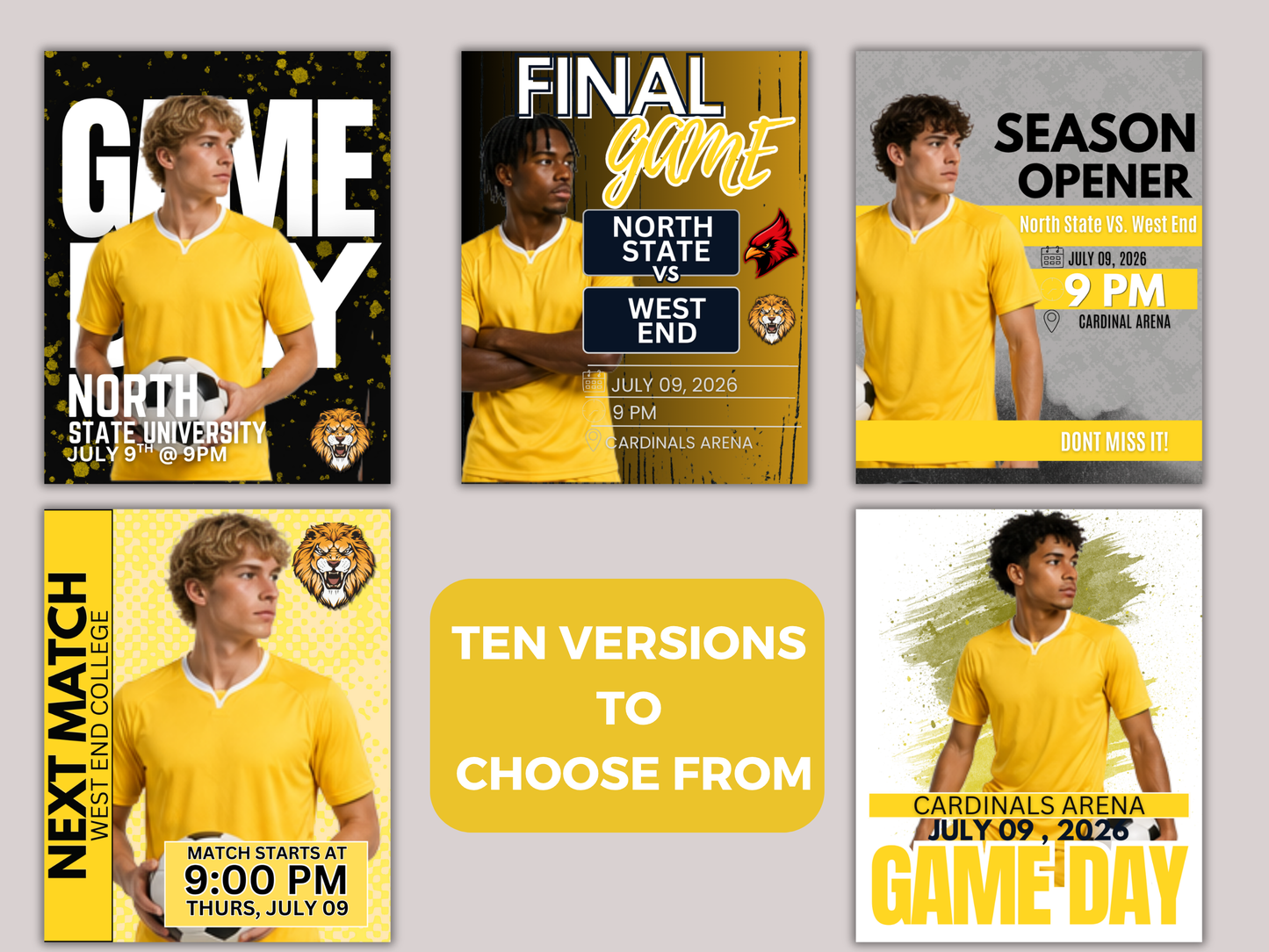 Soccer Game Day Social Media Template