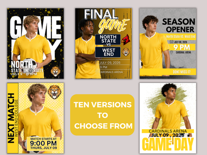 Soccer Game Day Social Media Template