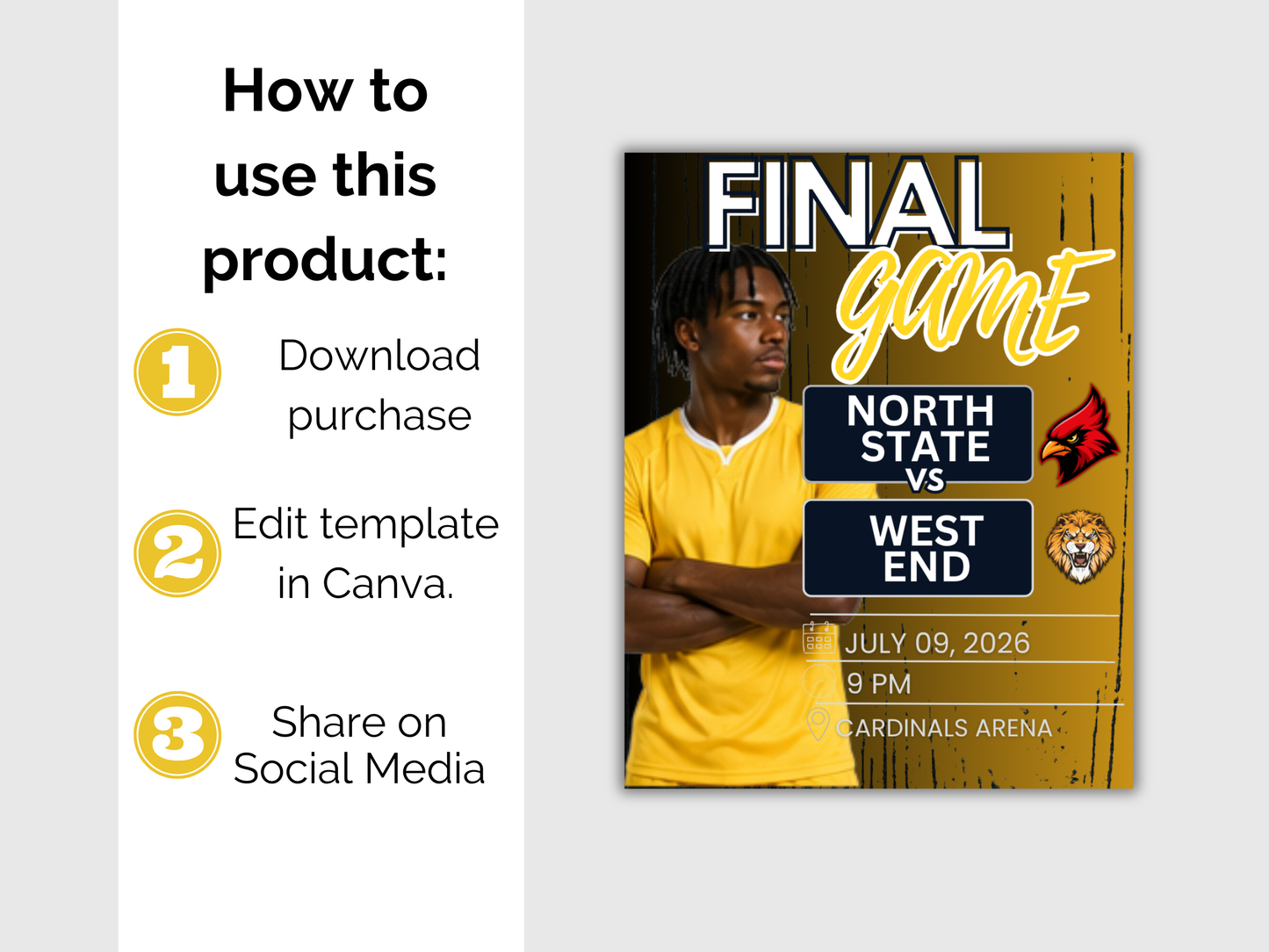 Soccer Game Day Social Media Template