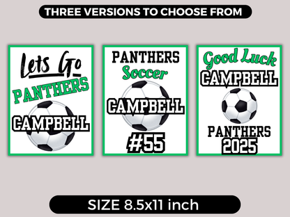 Editable Soccer Locker Sign Template