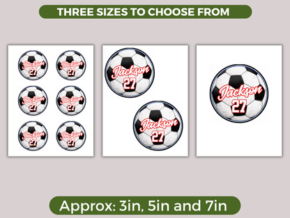 Editable Soccer Name Tags Template