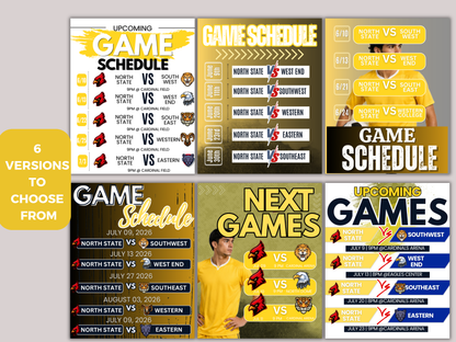 Soccer Schedule Template