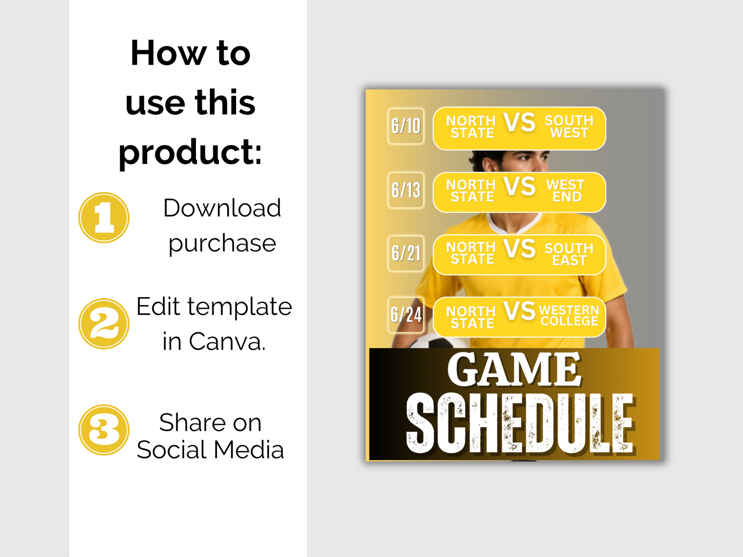 Soccer Schedule Template