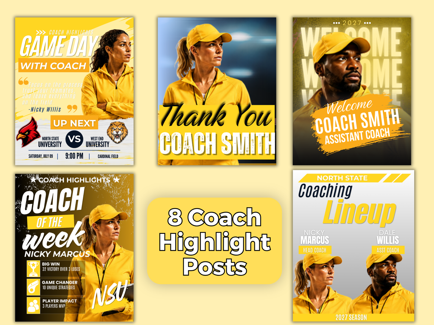 Soccer Social Media Templates Bundle