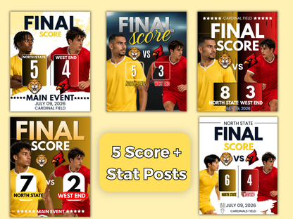 Soccer Social Media Templates Bundle