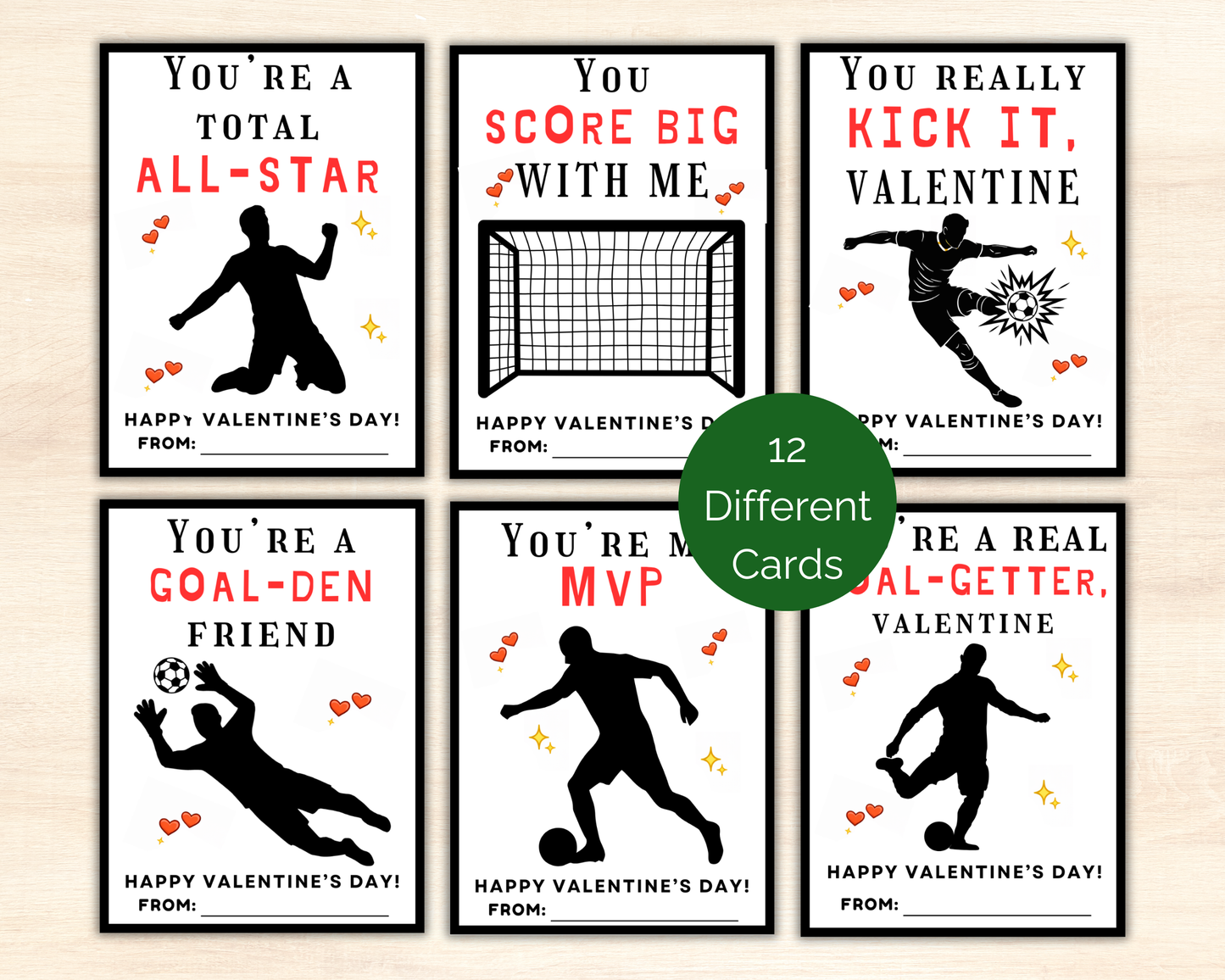 Soccer Valentine Cards