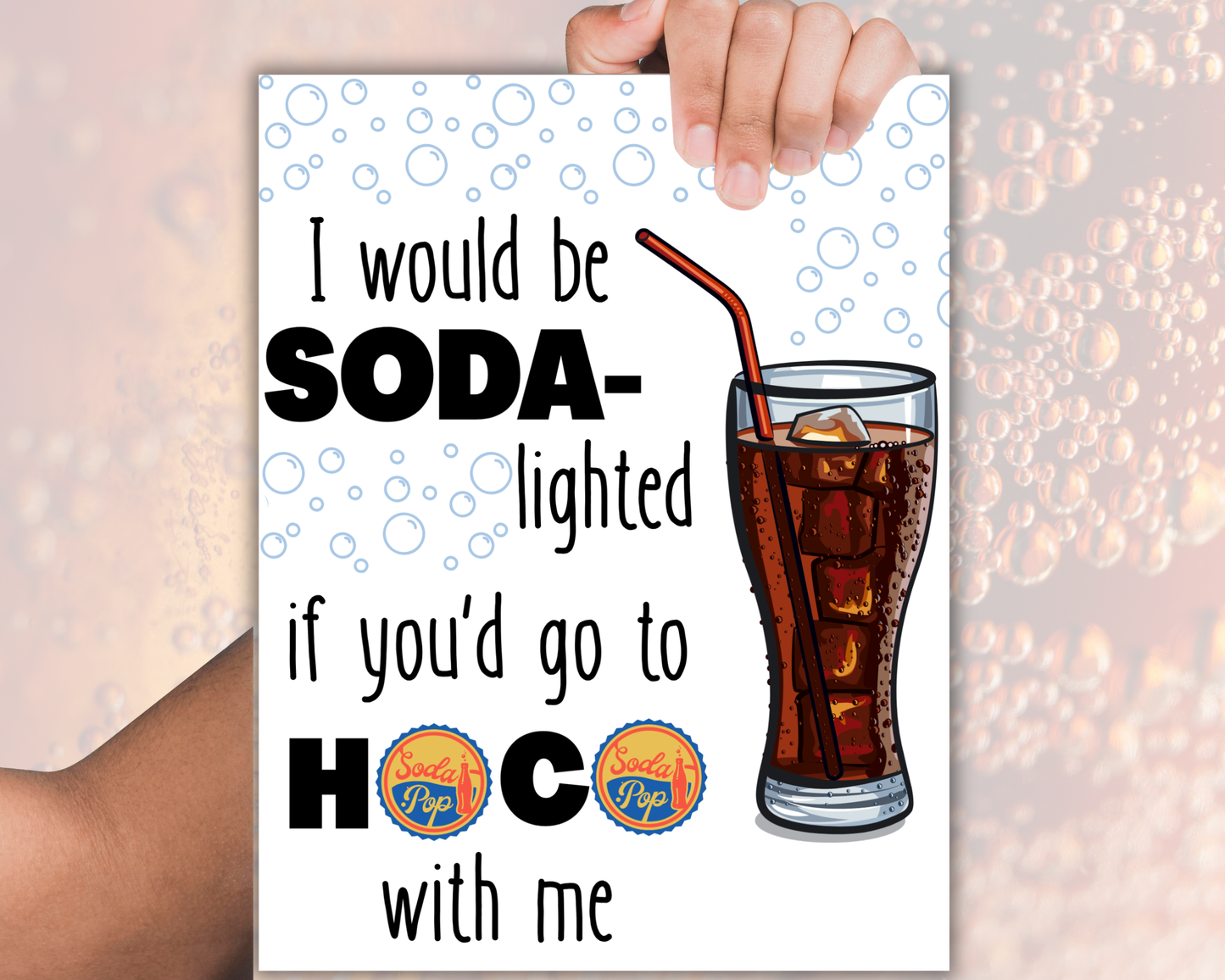 Printable Soda Homecoming Proposal Sign