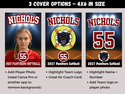 Softball Team Roster Lanyard Template