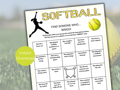 Softball Find Someone Who