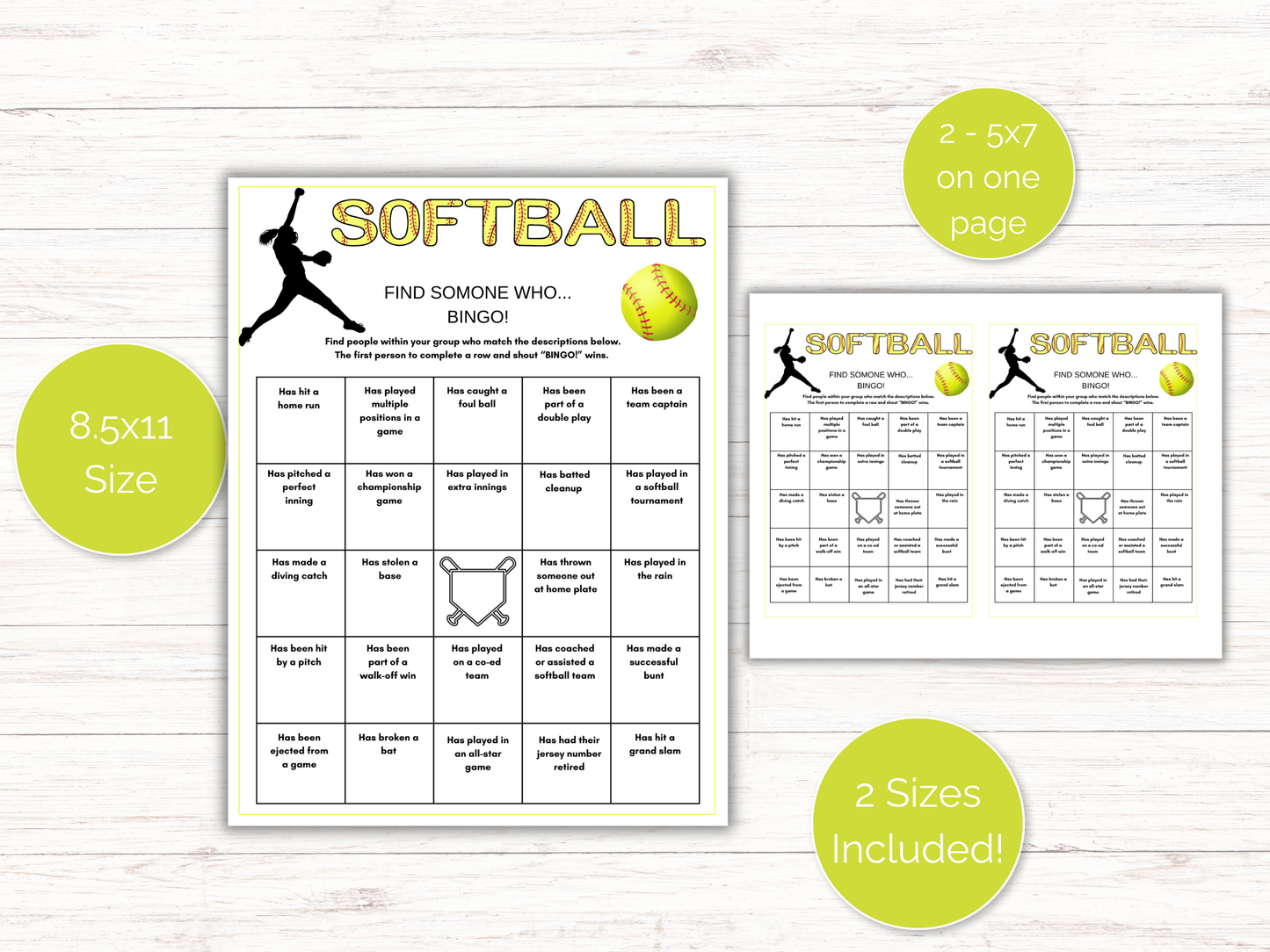Softball Find Someone Who