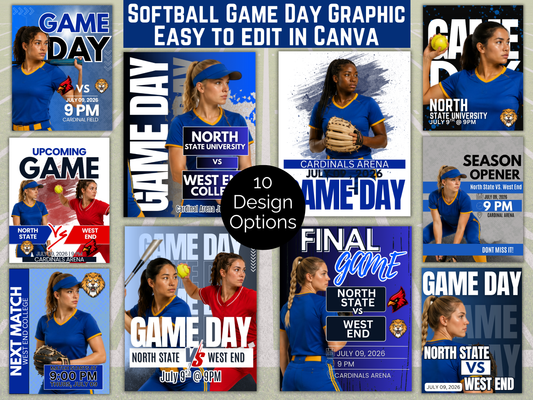 Softball Game Day Social Media Template