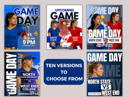 Softball Game Day Social Media Template