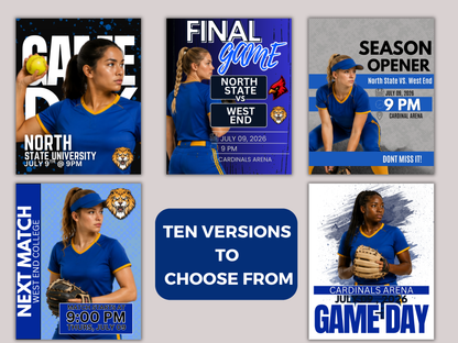 Softball Game Day Social Media Template