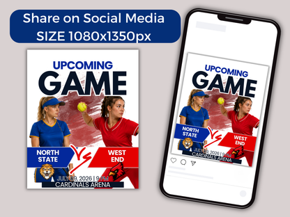 Softball Game Day Social Media Template