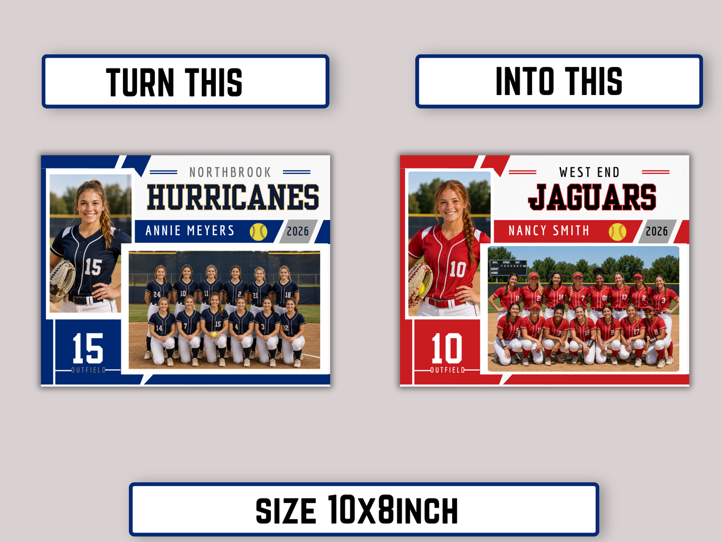 Editable Softball Memory Mate Template