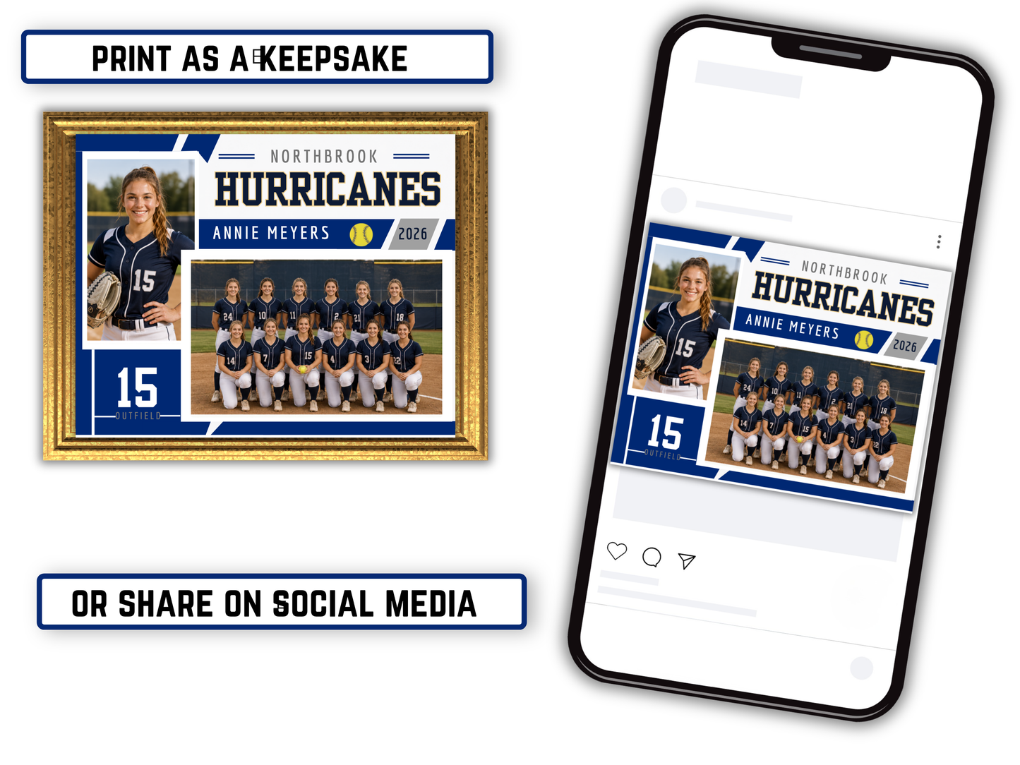 Editable Softball Memory Mate Template