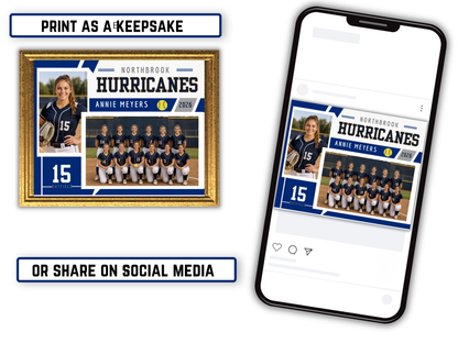 Editable Softball Memory Mate Template