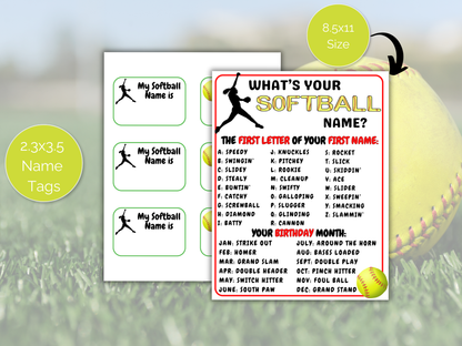 What's Your Softball Name