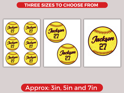 Editable Softball Name Tags Template