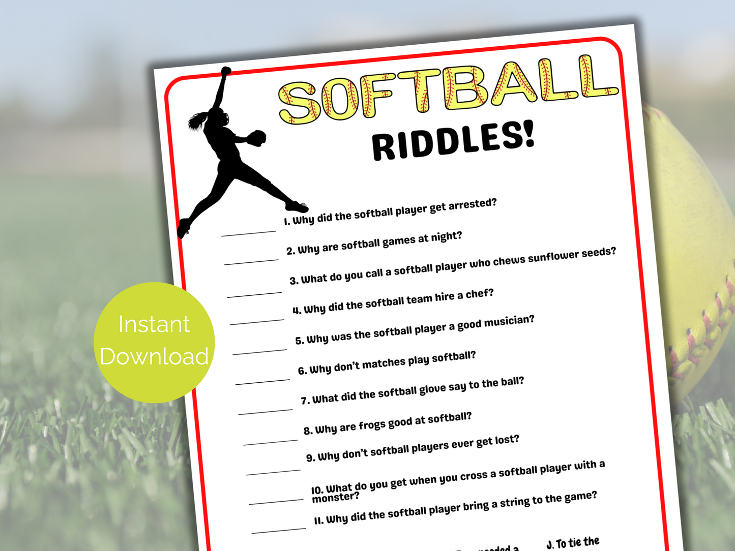 Softball Riddles