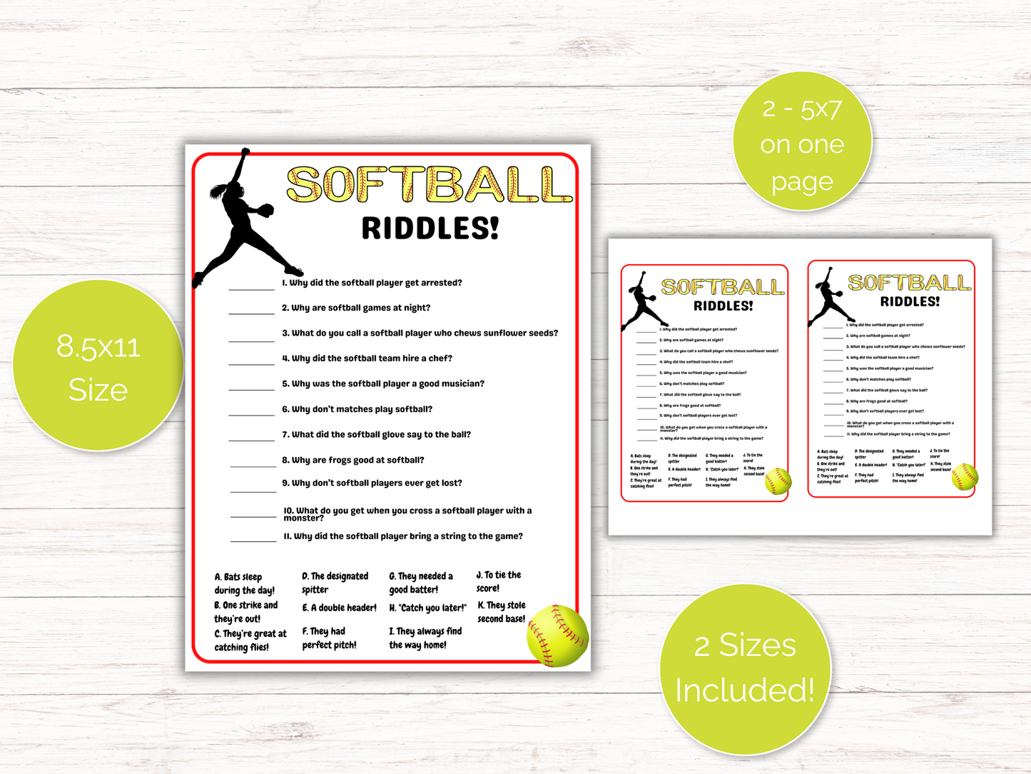 Softball Riddles