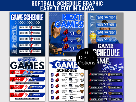 Softball Schedule Template