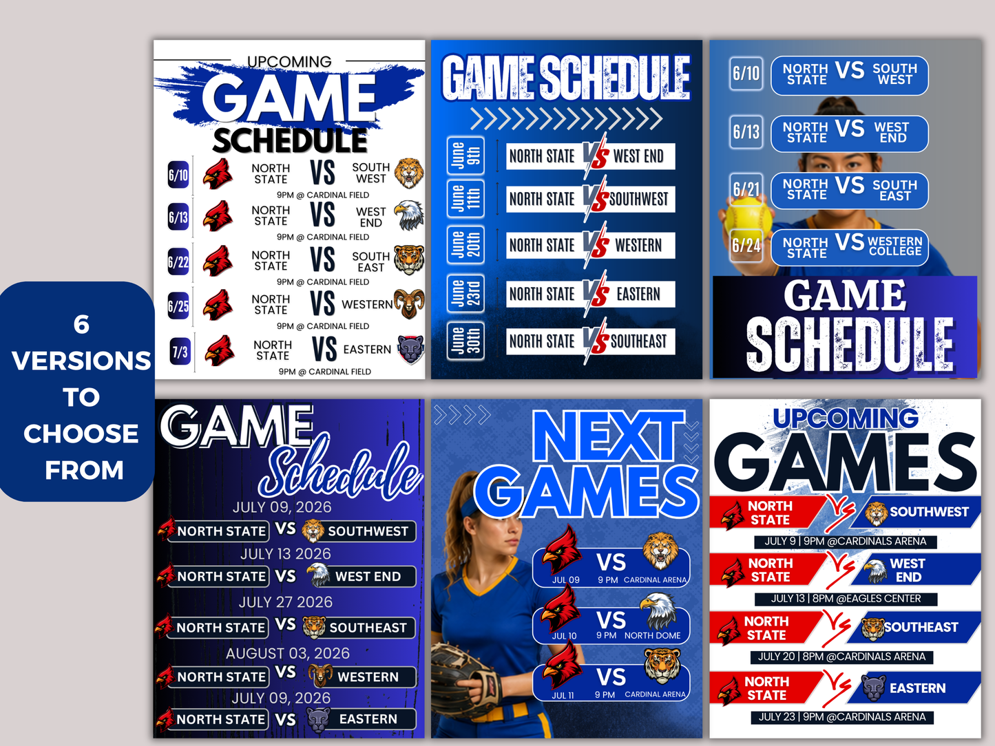 Softball Schedule Template